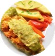 Caigua rellena de pollo