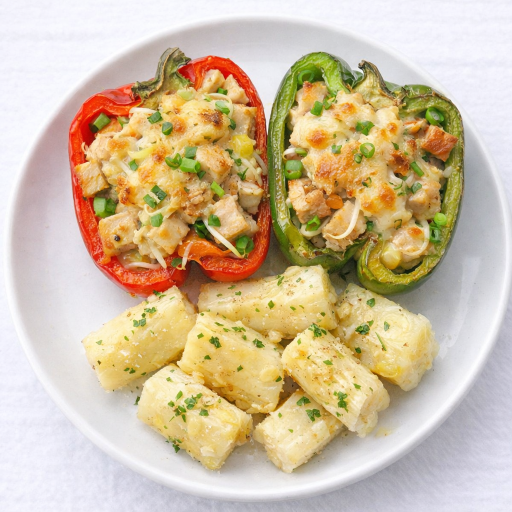 Pimiento relleno de pollo