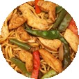 Tallarín saltado de pollo