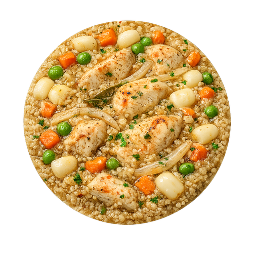 Guiso de quinua con pollo 
